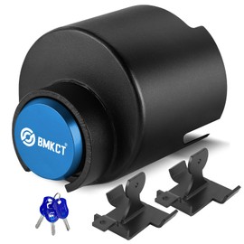 New 2 in 1 Compatible 2-inch to 2-5/16 Heavy Duty Trailer Hitch Lock - Ball Coupler and Safety Chain Anti-Theft, Travel RV/Pop-up Camper/Boat/Multi-Purpose Trailer Tongue Lock Security Design