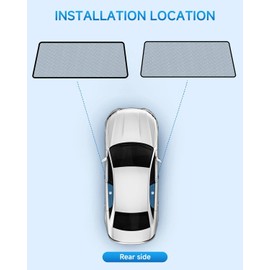 Car Window Shades for Toyota-Highlander(2021-2025),2-Pack Rear Window Sun Shades for Baby – Breathable Mesh, UV & Heat Blocker, Privacy Protection for Camping, Travel, Sleep & Nursing