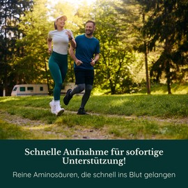 Amino Acids Complex High Dose - 180 Vegan Amino Tablets with 1000 mg per Daily Dose with 12 Different Amino Acids - EAA Pattern Pellets by LUONDU