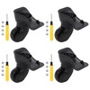 Mxfans 4 PCS Suitcase Luggage Replacement Caster Mute Wheel 3.74"