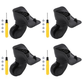 Mxfans 4 PCS Suitcase Luggage Replacement Caster Mute Wheel 3.74" W041-2-L Right