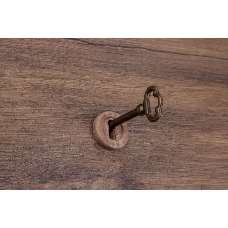 W-3 Large Round Keyhole Cover Walnut Wood