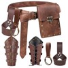 Renaissance Costume Belt Pouch Bracers Vial Potion Bottle Leather Keyring