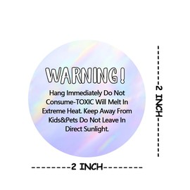 Freshiess Warning Label Stickers Freshiess Care Instruction Stickers 2 Inch Metallic Freshiess Scent Labels for Freshiess Car Business,DIY Crafts(Pack-300)