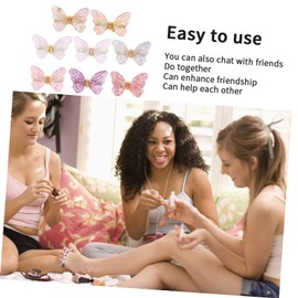 Baluue 8pcs Butterfly Nail Charms for DIY Nail Art Decorations for Manicures Birthdays Parties and Personal Use