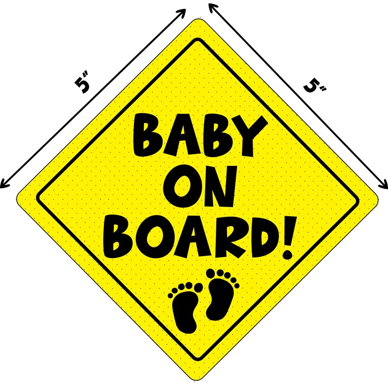 Baby On Board Sign for Car | Micro-Perforated Vinyl Car