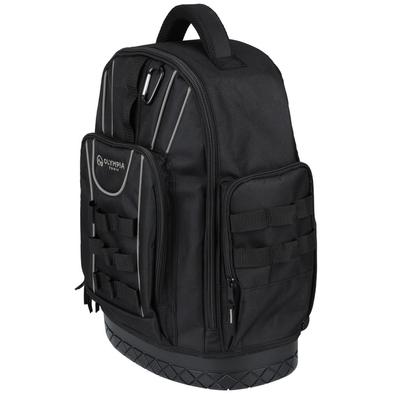 Olympia Tools 17.5 In Tool Organizer Backpack, Heavy-Duty Tool Bag