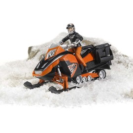 Bruder Orange Snowmobile Toy Vehicle 1 16 Scale Indoor Outdoor Play