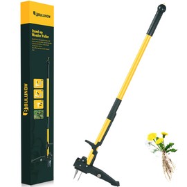 Weed Puller Tool, 50IN Long Handle 4 Claws Stand Up Weeding Tool, Extra Thickened Stainless Steel Shaft Garden Weeder,Remove the Roots of Thistles, Crabgrass, Dandelions, and Blackberries, etc.