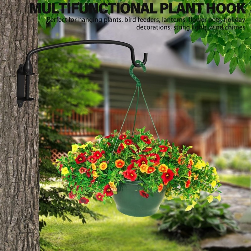Garkup 8 Pack Hanging Plant Bracket Wall Mounted Hooks for
