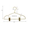 Koobay 12.6" Children Gold Clothes Hangers with Clips,10 Pack,Newborn Kids