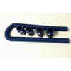 48" Blue Stainless Flexible Radiator Hose Kit w/Blue End Caps
