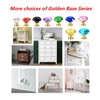 Crystal Drawer Knobs from Hotooldo -30mm Gold Base Glass Drawer