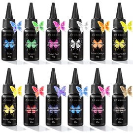 Minlebao Colored UV Resin Kit 12 Colors-Fast Curing for Jewelry Making-20g