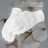 THE MASONIC COLLECTION - Plain White Cotton Gloves For Men