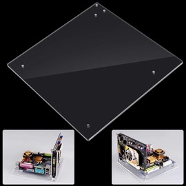 PC Open Frame Test Bench, Transparent ITX Motherboard Overlock DIY Open Air Frame Chassis PC Case, 198x194mm Acrylic, Easy to Assemble Kit