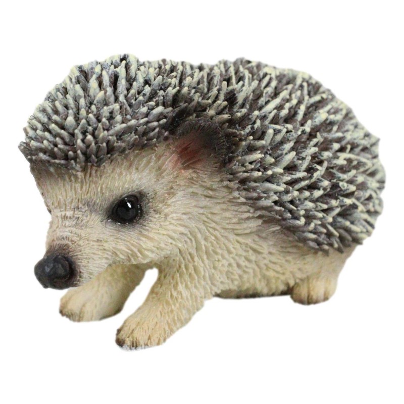 Set Of 2 Wildlife Animals Realistic Mother Hedgehog With Baby