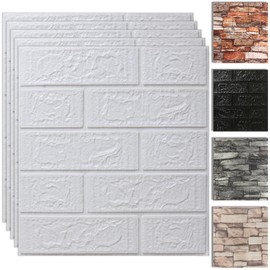 30PCS 3D Wall Panels Peel and Stick Foam, Self-Adhesive Decorative 3D Brick Wallpaper Wall Covering, Faux Stone Wall Panel Foam Brick for Living Room, Kitchen, Bathroom
