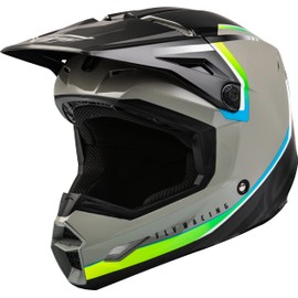 FLY Racing Youth Kinetic Vision Helmet (Grey/Black, Youth Medium)