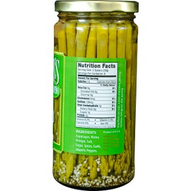 Foster's Hot Pickled Asparagus Spears in a Jar, Spicy Jalapeño, 16oz, 2 Pack, Traditional Pickled Vegetables Recipe over 40 years, Gluten, Fat, and Preservative Free, Low Calorie Snack Pickles