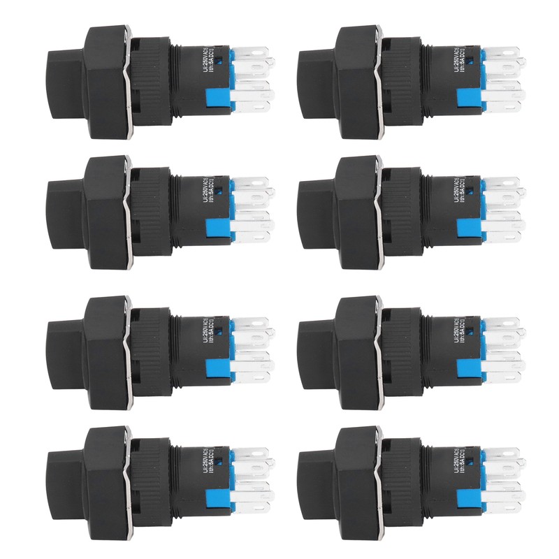 25Pcs Knob Selector Switch Self Locking 3 Speed with Light