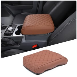 METYOUCAR Centre Console Pad, Compatible with Ineos Grenadier 2020-2024, PU Leather Car Armrest Pad, Centre Console, Armrest, Seat Box Cover Protector (Yellow Brown)