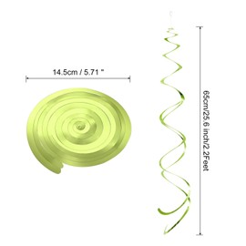 MECCANIXITY Party Hanging Strip Streamer Ceiling Decorations Hanging Swirling, for Birthday,Wedding,Graduation Party Supplies,Class Theme Party Fruit Green