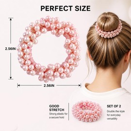 Hair Accessories Set - Pearl Hair Tie - Bow Clips - Ribbon Hair Accessory
