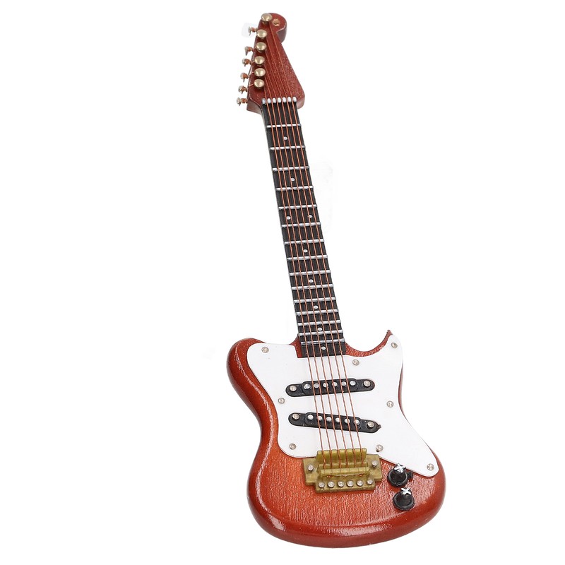 5.9in Mini Guitar Model Delicate Miniature Musical Instrument Guitar Model
