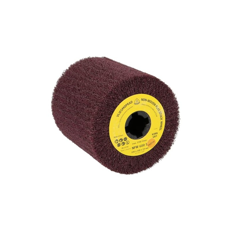 Klingspor 258897"NFW 600 S" Extra Fine Abrasive Mop Wheel, Brown,