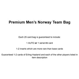 Norway 25 Card lot bag w/ 1 numbered or Auto Erling Haaland & Others NOR
