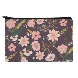 Simona Flowers Floral Pattern Makeup Cosmetic Bag Organizer Pouch
