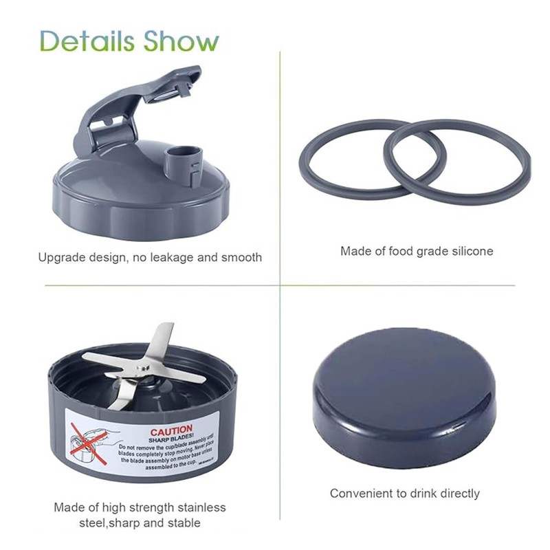 Roczential 7 Blender Cup and Blade Replacement Kit, 32 oz