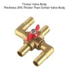 4-Way Heater Control Valve, 5/8" (16mm) Solid Brass Manual Integrated