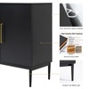 Vrullu Modern Storage Cabinet, Free Standing Buffet Cabinet, Black Sideboard