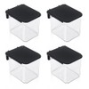 4 Pcs Pegboard Accessories with Lid, 3.9 x 3.2 x