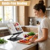 HAUTOCO Adjustable Acrylic Book Stand for Reading, 360° Rotating Base,