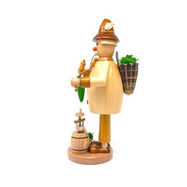 Drechslerei Friedbert Uhlig, incense smoker no. 030, winemaker, 35 cm high, turned from regional wood, real handmade from the Ore Mountains, Christmas, wood art, real wood