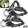 crazybrace Rechargeable Headlamp High Lumens 2Pack, 990000 Lumen Super Bright