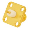 POBADY 5pcs SMA Female 4 Hole Flange Panel Mount Adapter