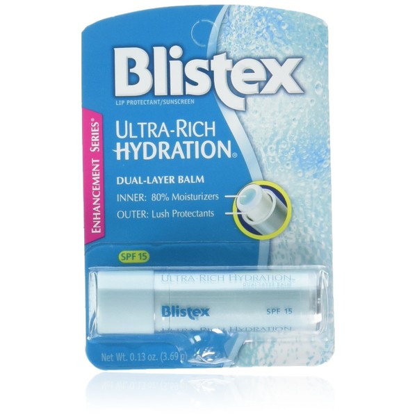 Blistex Ultra-Rich Hydration Dual Layer Lip Balm, SPF 15.13 oz (Pack of 2)