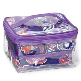Avon Crazy For Quilted 4 Piece Cosmetic Bag