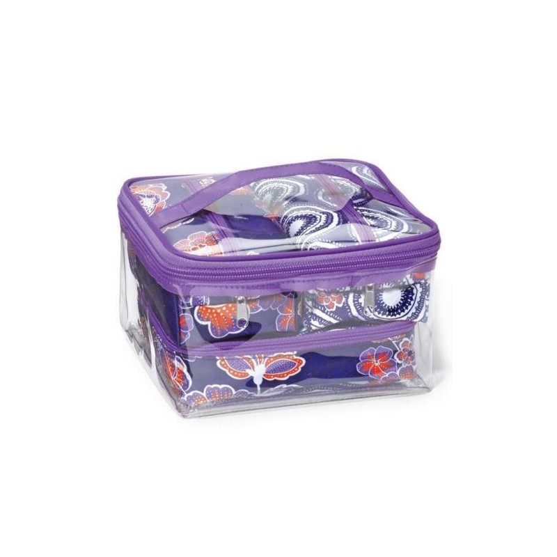 Avon Crazy For Quilted 4 Piece Cosmetic Bag