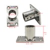 Douzime 2Pcs Boat Rectangle Hand Rail Base, Marine Grade 316