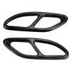 QWORK® 2 Pieces Exhaust Trim Metal Exhaust Tailpipe Cover Compatible