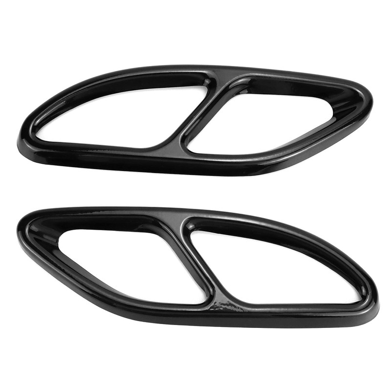 QWORK® 2 Pieces Exhaust Trim Metal Exhaust Tailpipe Cover Compatible