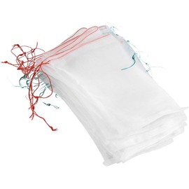 Garosa 50 Unidades Bolsas de Malla Reutilizables para Protección Frutas Plantas Jardín Almacenamiento Verduras Hortalizas 25x15cm Bolsas Nylon Ecológicas