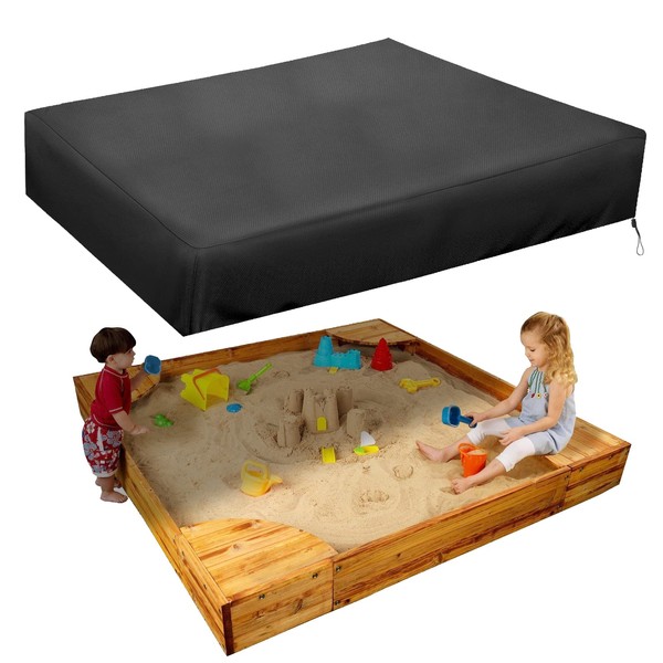 MRWiZMS Sandpit Cover, Outdoor Garden Sandbox Cover, 210D Oxford Cloth Sand Pit Cover Waterproof, Windproof, Dustproof, Suitable For Children's Toy Protection (180x180cm)