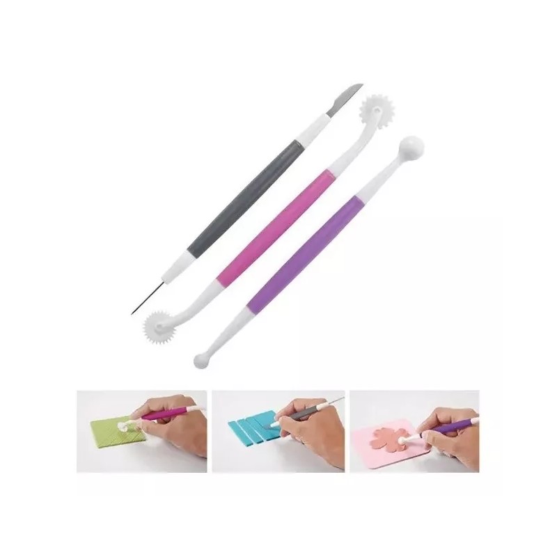 SARO STORE Moldeadores De Fondant Set De 3 Piezas