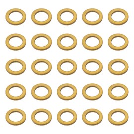 The Lord of the Tools 100pcs Brass Shim Washers Brass 0.5mm Flat Washers 5mm(OD) x3.2mm(ID) x0.5mm Washers Suitable for DIY Ship Military and Railway Models